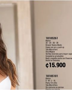 PANTY TIRO ALTO SIN COSTURAS EN PIERNAS - Blanco