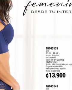 PANTY TIRO MEDIO SIN COSTURAS EN PIERNAS - Azul