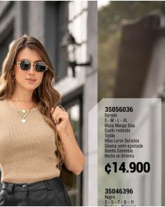 PANTALON EFECTO CUERO - Negro