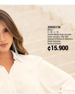 CAMISA MANGA LARGA - Blanco