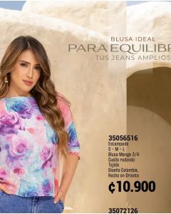 BLUSA MANGA 3/4 - Estampado