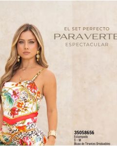 BLUSA ESCOTE CUADRADO - Estampado
