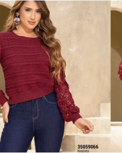 SWEATER - Vino tinto