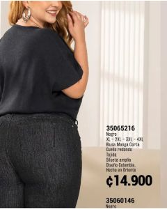 JEANS TIRO ALTO - Negro