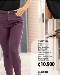 JEANS TOBILLERO - Vino