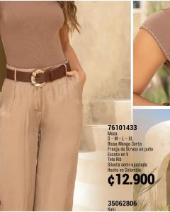PANTALON INCLUYE CORREA GRUESA - Caqui