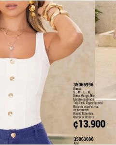 PANTALON TIRO ALTO - Azul