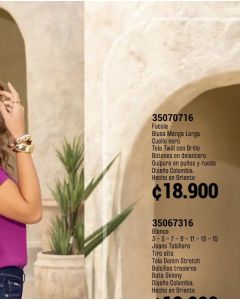 BLUSA MANGA LARGA CUELLO NERU - Fucsia