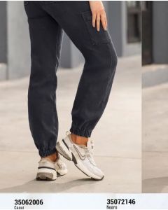 JOGGER TIRO ALTO - Negro