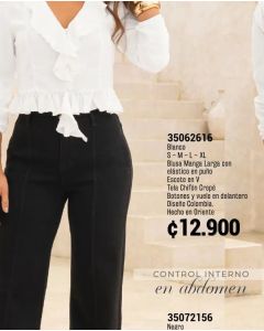 JEANS TIRO ALTO BOTA WIDE LEG - Negro