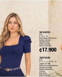 JEGGINS TIRO ALTO CONTROL ABDOMEN BOTA SKINNY - Azul