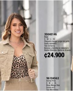 BLUSA MANGA SISA ESCOTE EN V - Animal print