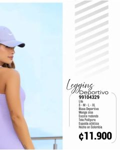 BLUSA DEPORTIVA MANGA SISA ESCOTE REDONDO - Lila
